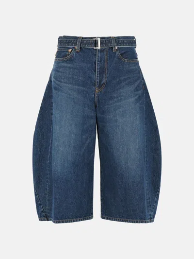 Sacai Blue Cotton Jeans