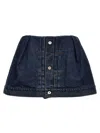 Sacai Mid-rise Denim Skort In Blue