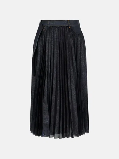 Sacai Blue Denim Skirt