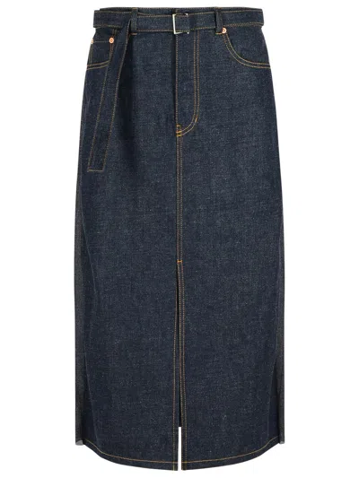 SACAI BLUE DENIM SKIRT