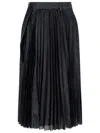 Sacai Pleated Skirt Skirts Blue In Black