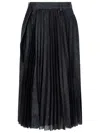 Sacai Pleated Skirt Skirts Blue In Black
