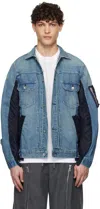 Sacai Blue Nylon Twill Jacket In 451 L/blue