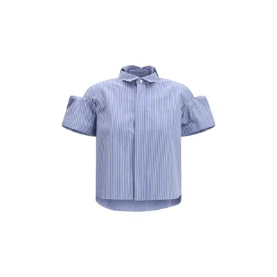 Sacai Blue Polyester Shortsleeve Shirt