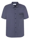Sacai Taffeta Bowling Shirt In Blue