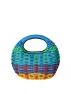 Sacai Small Rigid Shoulder Bag In Blue