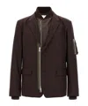 Sacai Bomber Insert Blazer In Brown