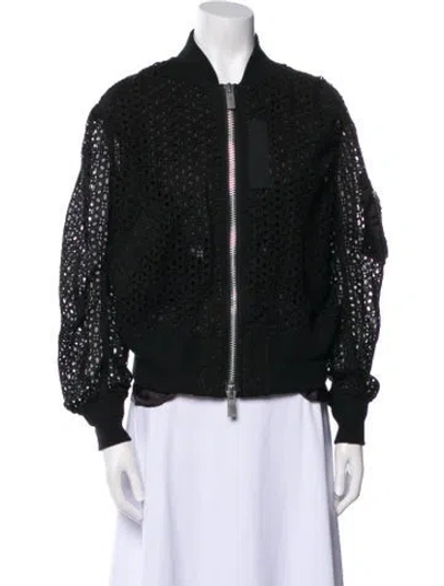 Pre-owned Sacai Bomber Jacket In Black
