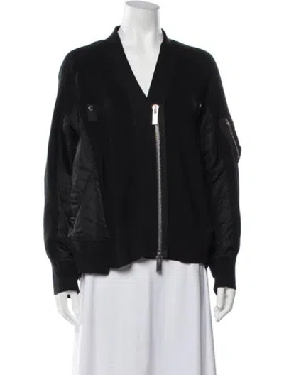 Pre-owned Sacai Bomber Jacket In Black