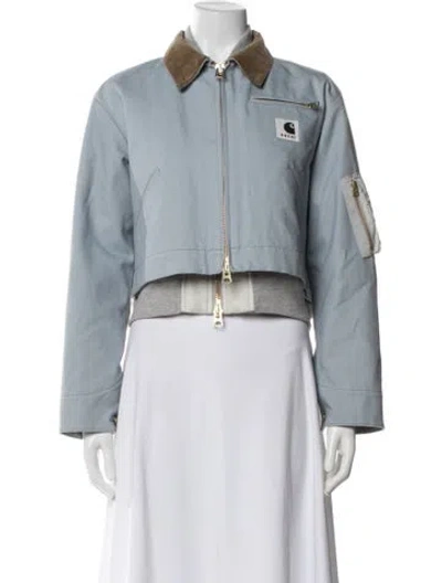 Pre-owned Sacai Bomber Jacket In Blue