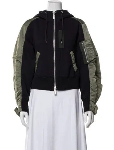 Pre-owned Sacai Bomber Jacket In Blue