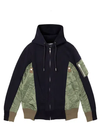 Sacai Bomber Jacket In Green