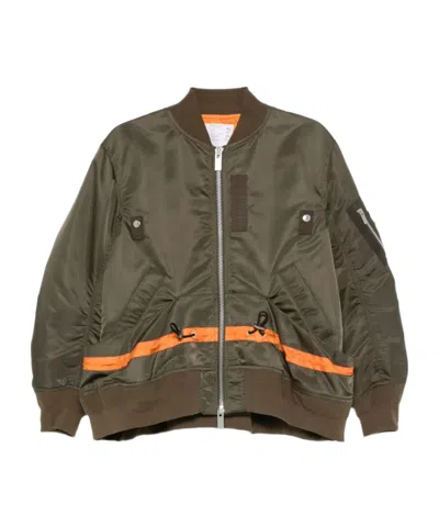 Sacai Bomber Jacket In Green