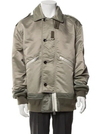 Pre-owned Sacai Bomber Jacket In Green