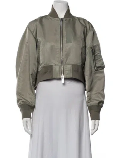 Pre-owned Sacai Bomber Jacket In Green