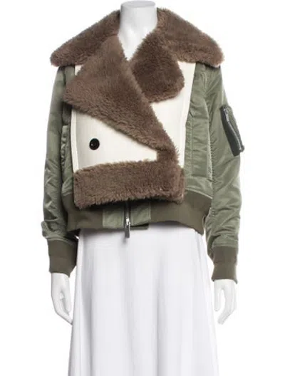 Pre-owned Sacai Bomber Jacket In Green