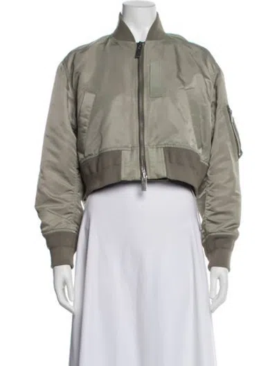 Pre-owned Sacai Bomber Jacket In Green