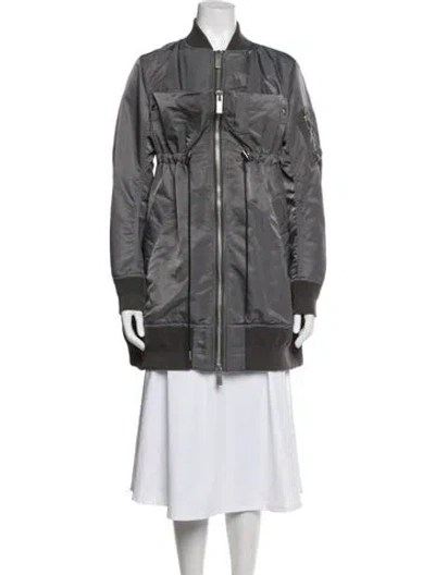 Pre-owned Sacai Bomber Jacket In Grey