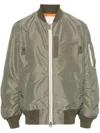 Sacai Khaki Nylon Twill Bomber Jacket