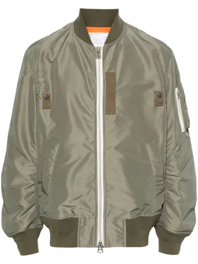 SACAI SACAI BOMBER JACKET WITH ZIP