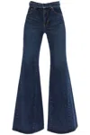 Sacai Boot Cut Jeans With Matching Belt In Blu