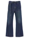 Sacai Bootcut Jeans Pants In Blue