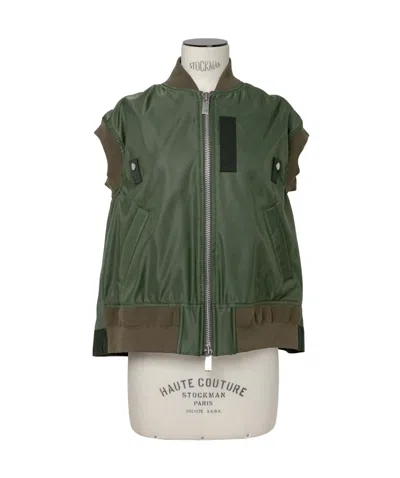 SACAI SACAI SLEEVELESS ZIPPED GILET