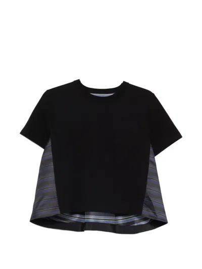 Sacai Boxy-fit T-shirt In Black