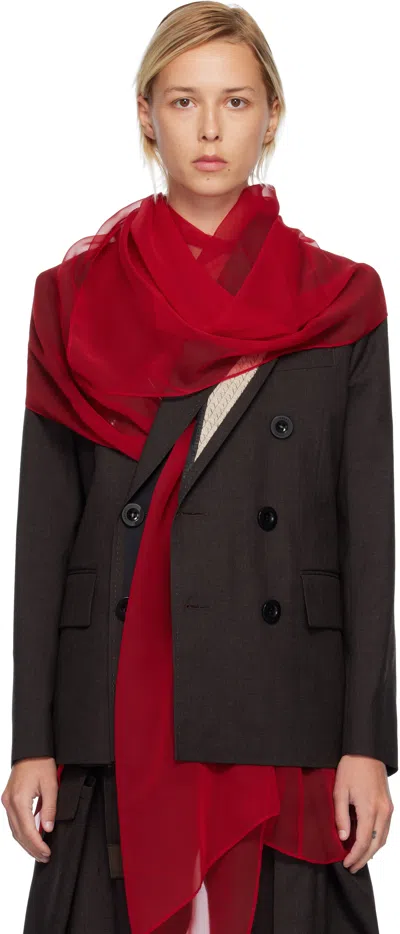 Sacai Brown Suiting Blazer In Multi