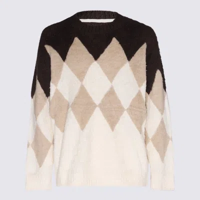 Sacai Argyle-check-pattern Sweatshirt In Multi