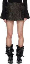 Sacai Printed Polyester Shorts In 601 Brown