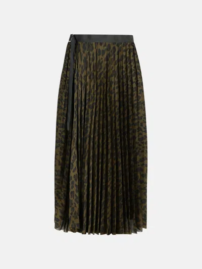 Sacai Brown Polyester Skirt
