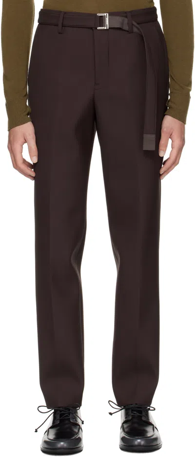 Sacai Brown Suiting Trousers