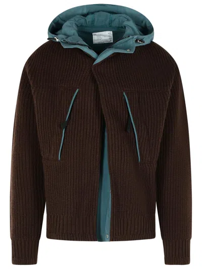 Sacai Brown Wool Blend Jacket
