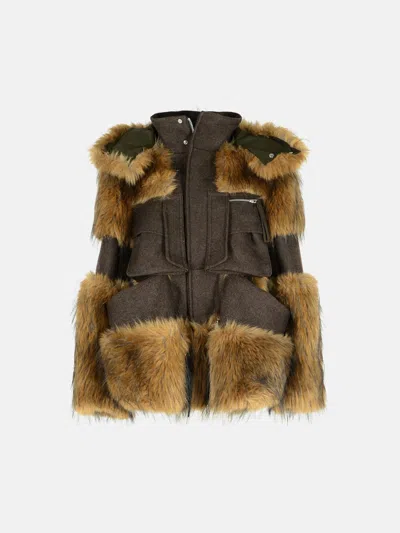 Sacai Brown Wool Jacket