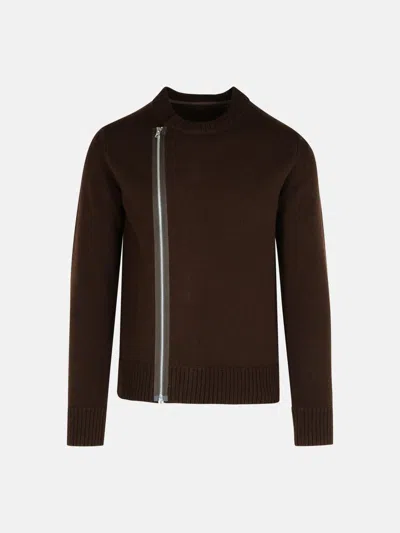 Sacai Brown Wool Sweater