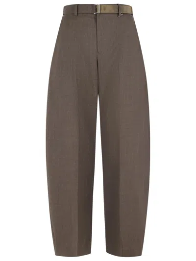 Sacai Brown Wool Trousers