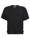 Sacai Black Paneled T-shirt In Black