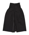 Sacai Buckle-detail Wide-leg Trousers In Black