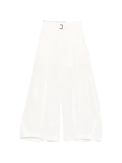 Sacai Buckle Trousers In White