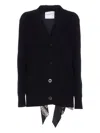 Sacai Button-down Cardigan In Black