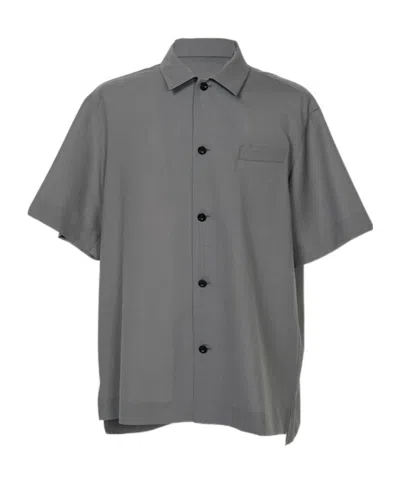 SACAI WELT-POCKET BUTTON-FASTENING SHIRT