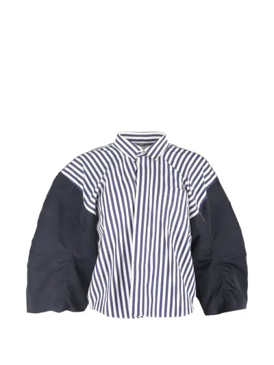 Pre-owned Sacai Button-fastening Striped Shirt In Blue