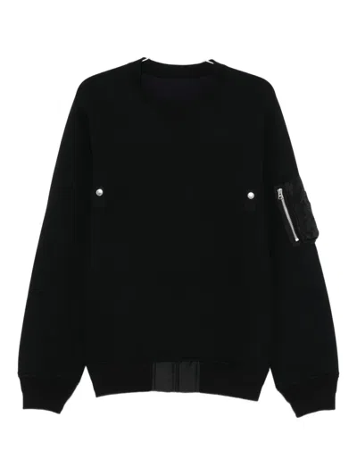 SACAI BUTTON-FASTENING ZIP-POCKET SWEATER