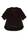 Sacai Geknöpfter Cardigan Im Layering-look In Black