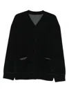 Sacai Button-up Cardigan In Black