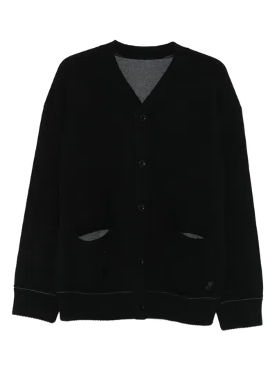 Sacai Button-up Cardigan In Black