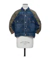 Sacai Buttoned Flap-pockets Denim Jacket In Blue
