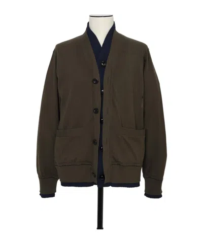 Sacai Buttoned Pocket Cardigan In Blue