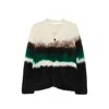 Sacai Button-up Cardigan In White/black